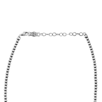 Sterling Silver Orange Spiny Oyster Beaded Squash Blossom Necklace