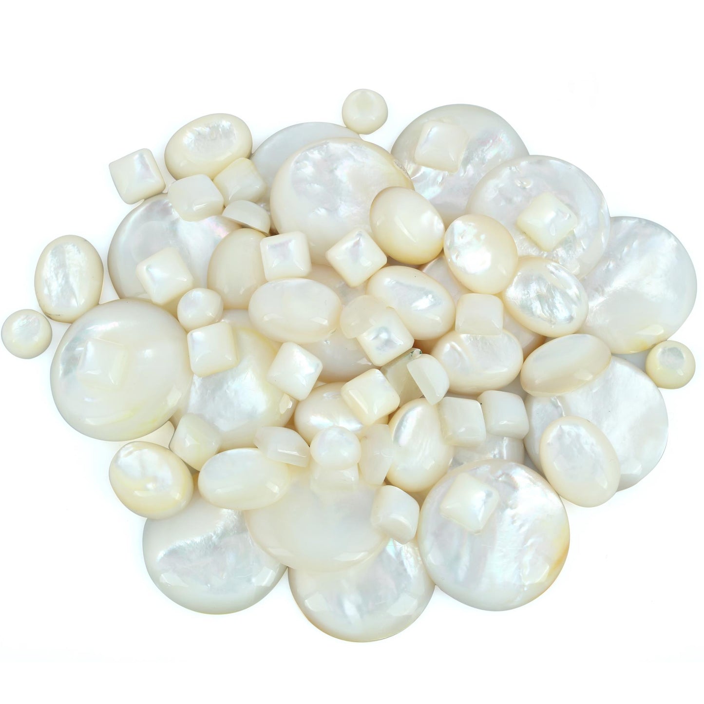 EXCLUSIVELY OURS! Sterling Silver White Mother of Pearl Double Heart Cuff Bracelet, Sizes Small to Large