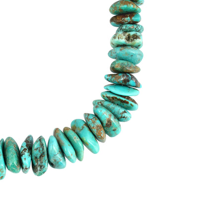 Sterling Silver Shades of Turquoise Bead Necklace, 18 and 21 Inches