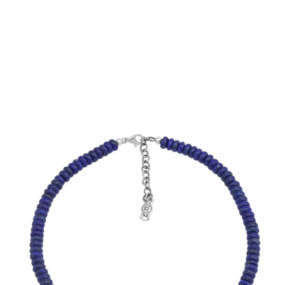 Sterling Silver Lapis Bead Necklace