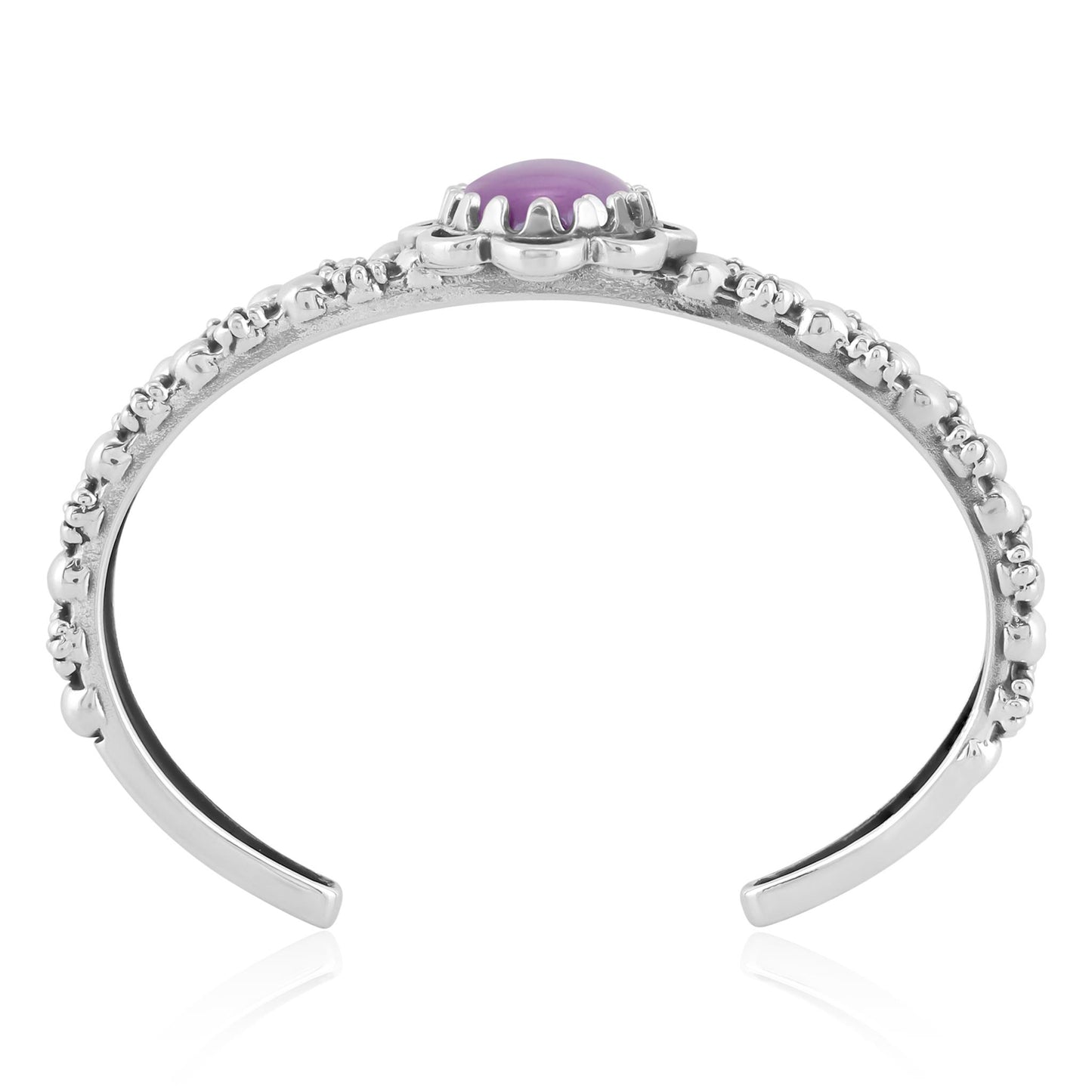 Sterling Silver Phosphosiderite Double Row Cuff Bracelet