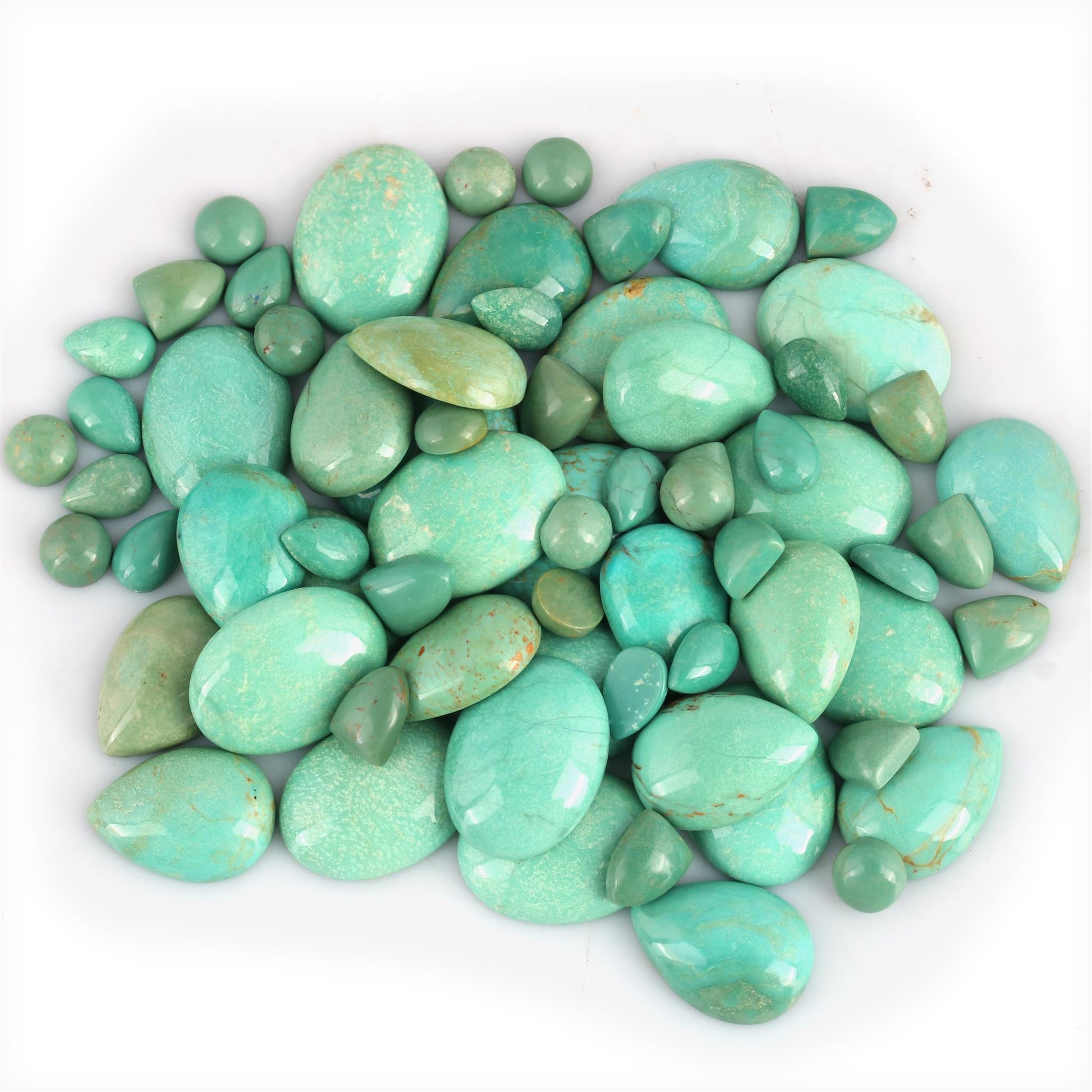 Sterling Silver Green Turquoise Round Cut Naja Pendant Enhancer