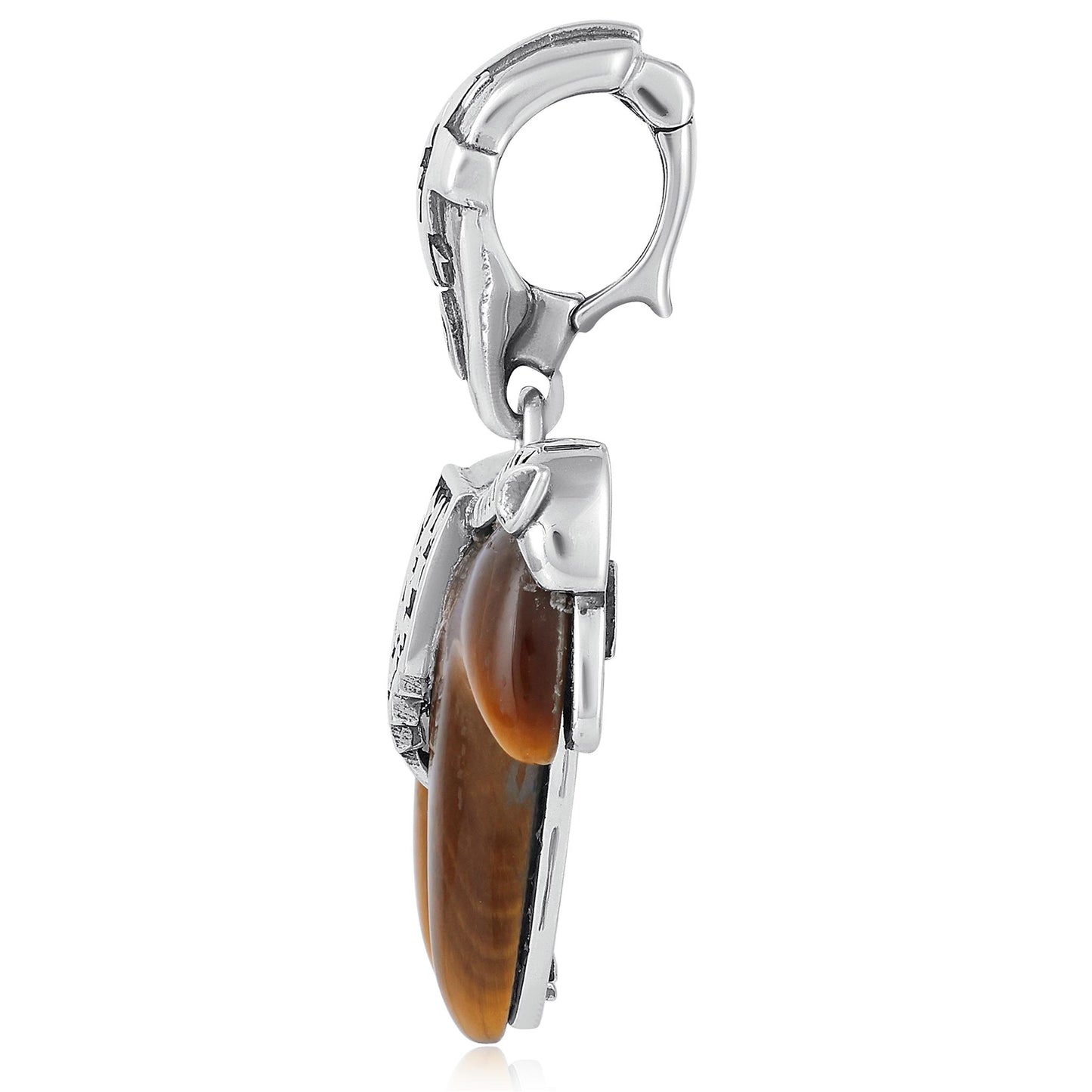 Sterling Silver Tiger's Eye Horse Pendant Enhancer