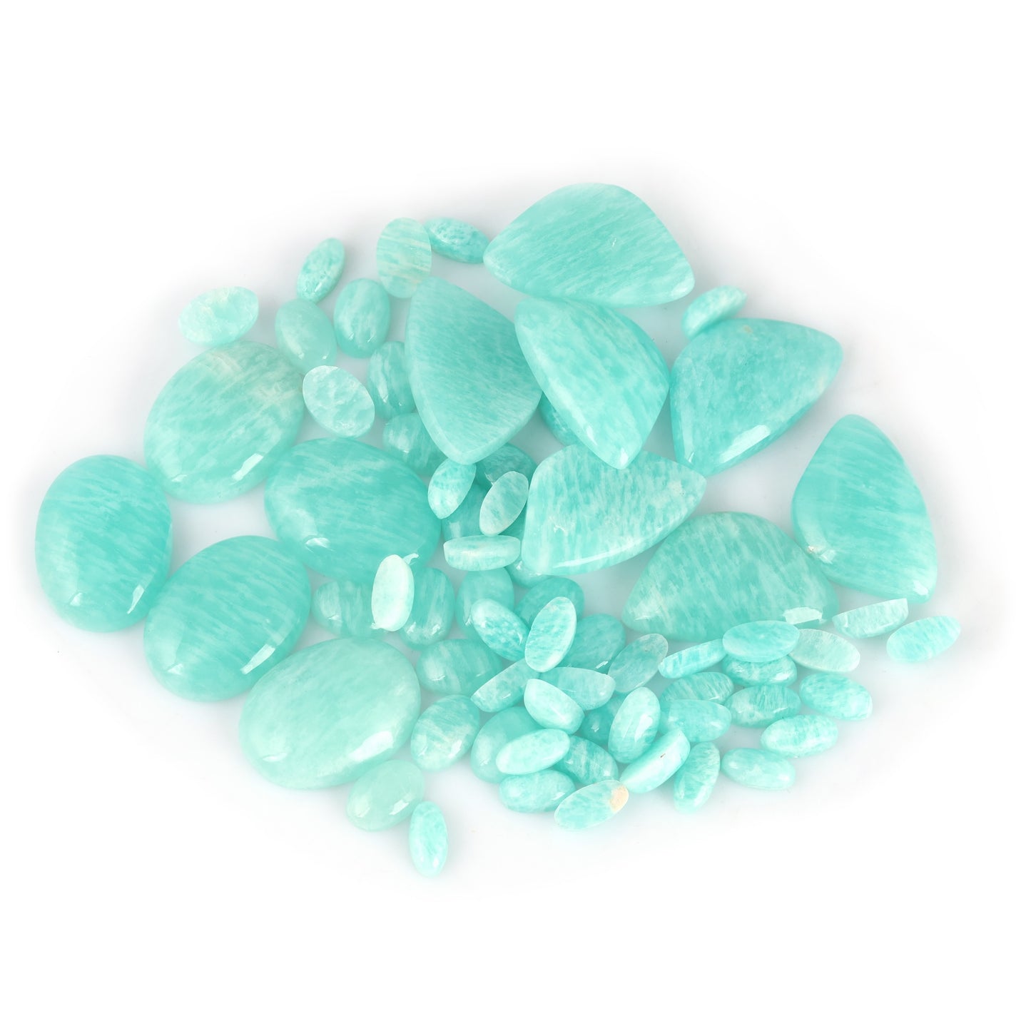Sterling Silver Amazonite Gemstone Stretch Bracelet, Sizes Small to Large