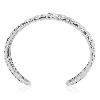 EXCLUSIVELY OURS! Sterling Silver 5-Row Textured Cuff Bracelet, Sizes Small to Large