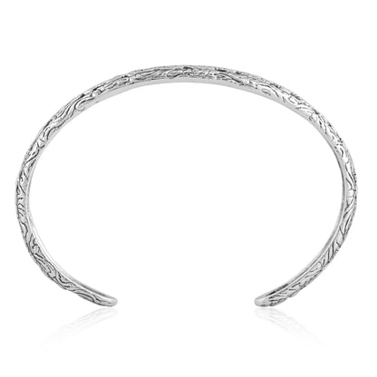 EXCLUSIVELY OURS! Sterling Silver Filigree Cuff Bracelet, Sizes Small to Large