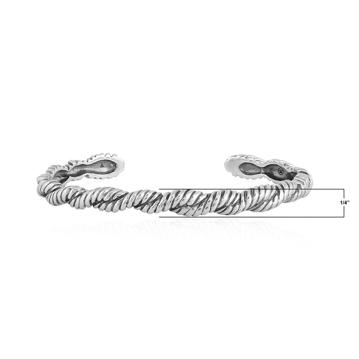 EXCLUSIVELY OURS! Sterling Silver Twisted Rope Cuff Bracelet, Sizes Small to Large