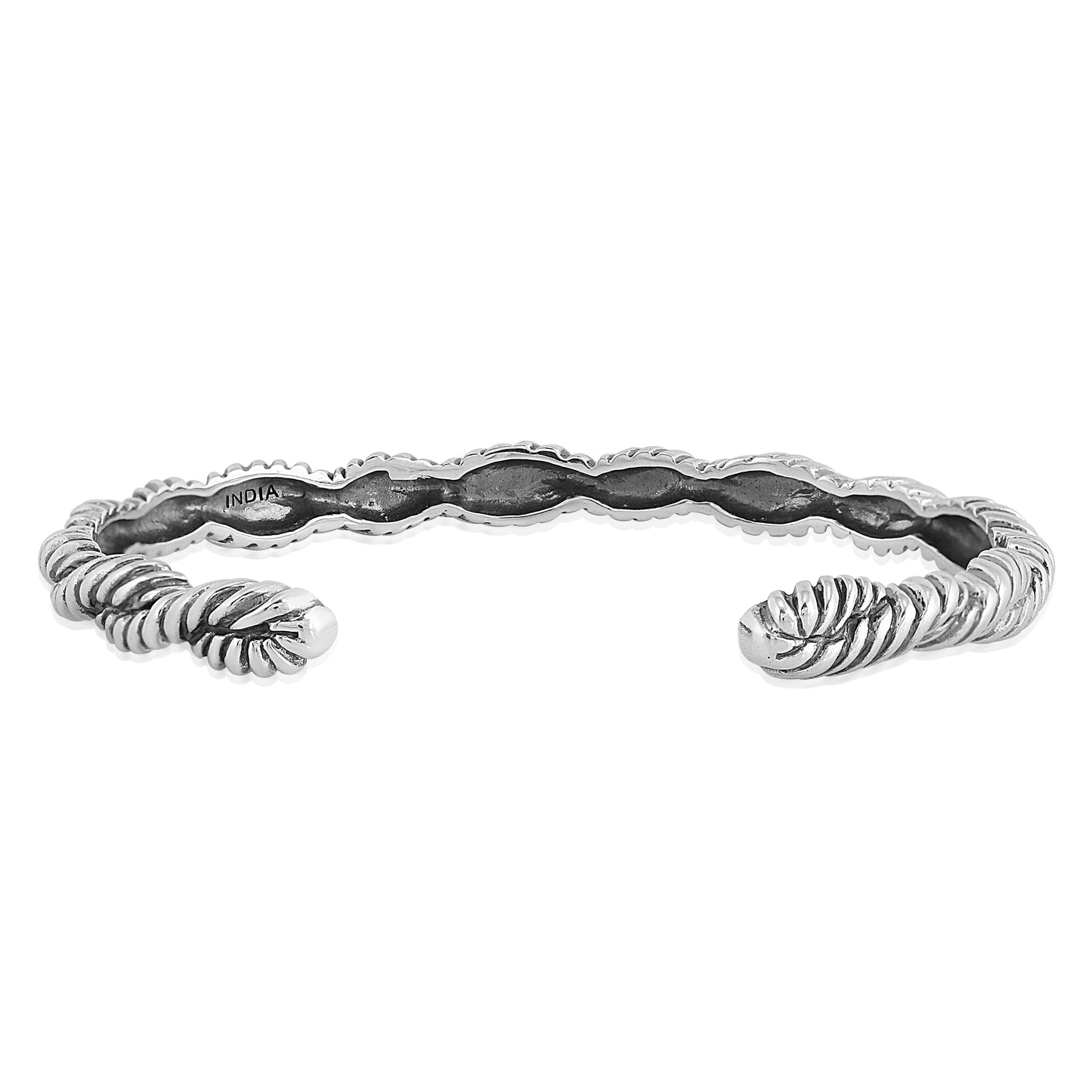 EXCLUSIVELY OURS! Sterling Silver Twisted Rope Cuff Bracelet, Sizes Small to Large