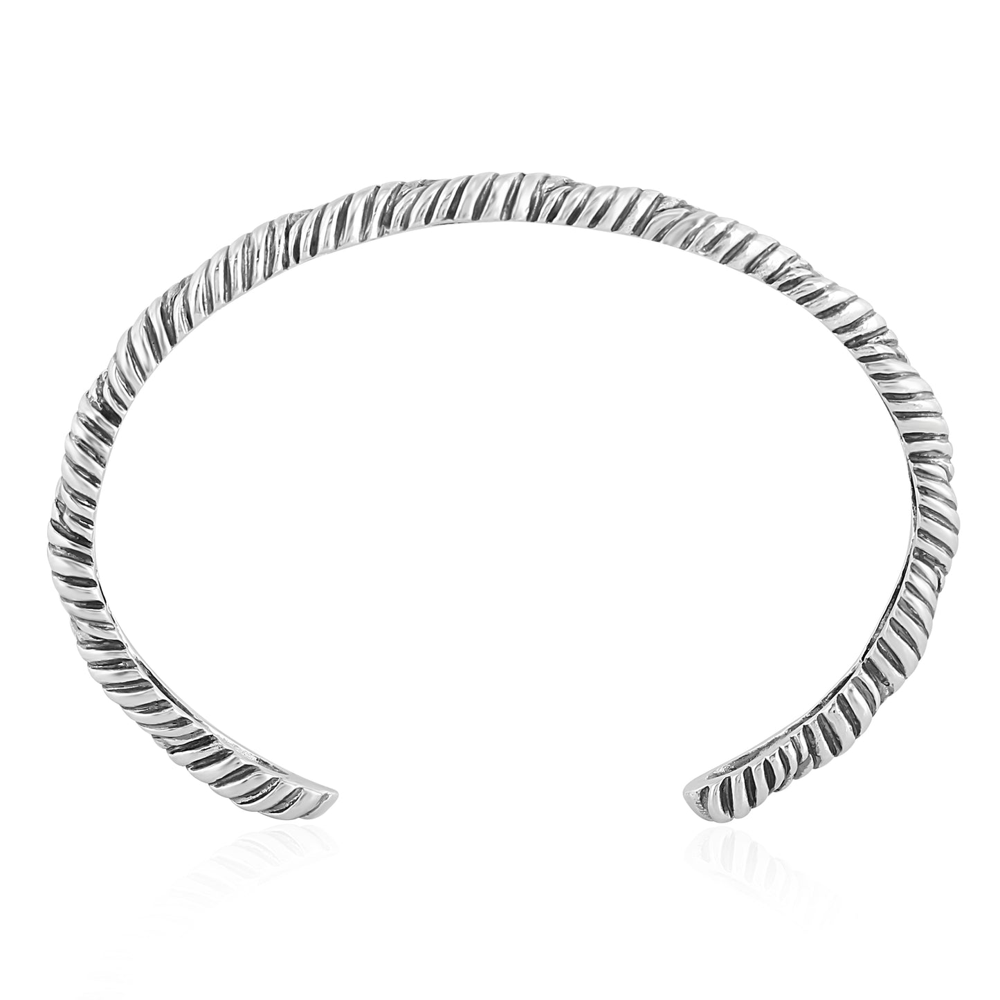 EXCLUSIVELY OURS! Sterling Silver Twisted Rope Cuff Bracelet, Sizes Small to Large