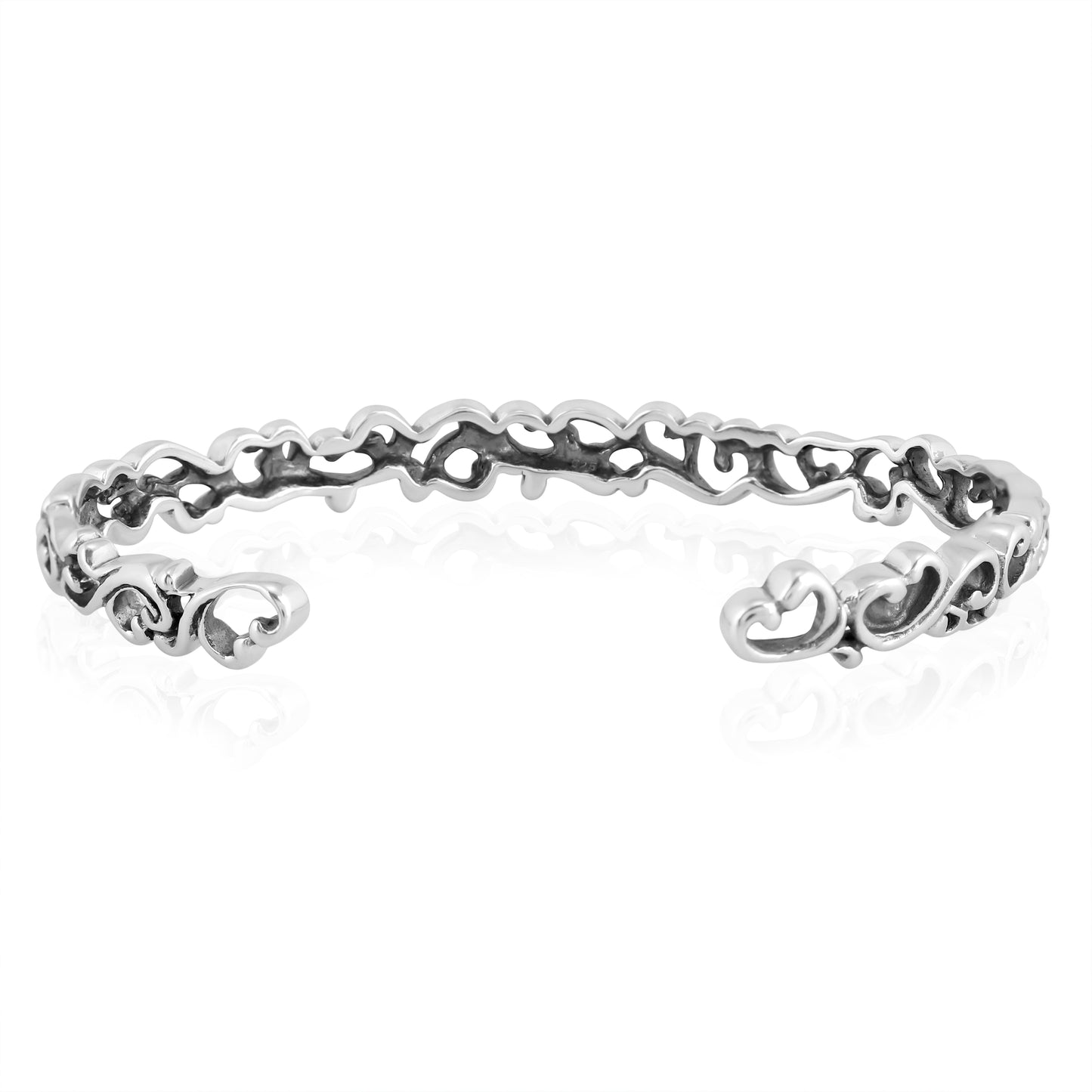 EXCLUSIVELY OURS! Sterling Silver Open Vine Cuff Bracelet, Sizes Small to Large