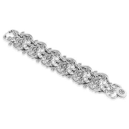 EXCLUSIVELY OURS! Sterling Silver Wide Filigree Bracelet, Sizes Small to Large