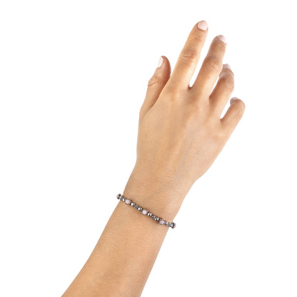 EXCLUSIVELY OURS! Sterling Silver Pink Opal Round Beaded Bracelet, Sizes Small to Large