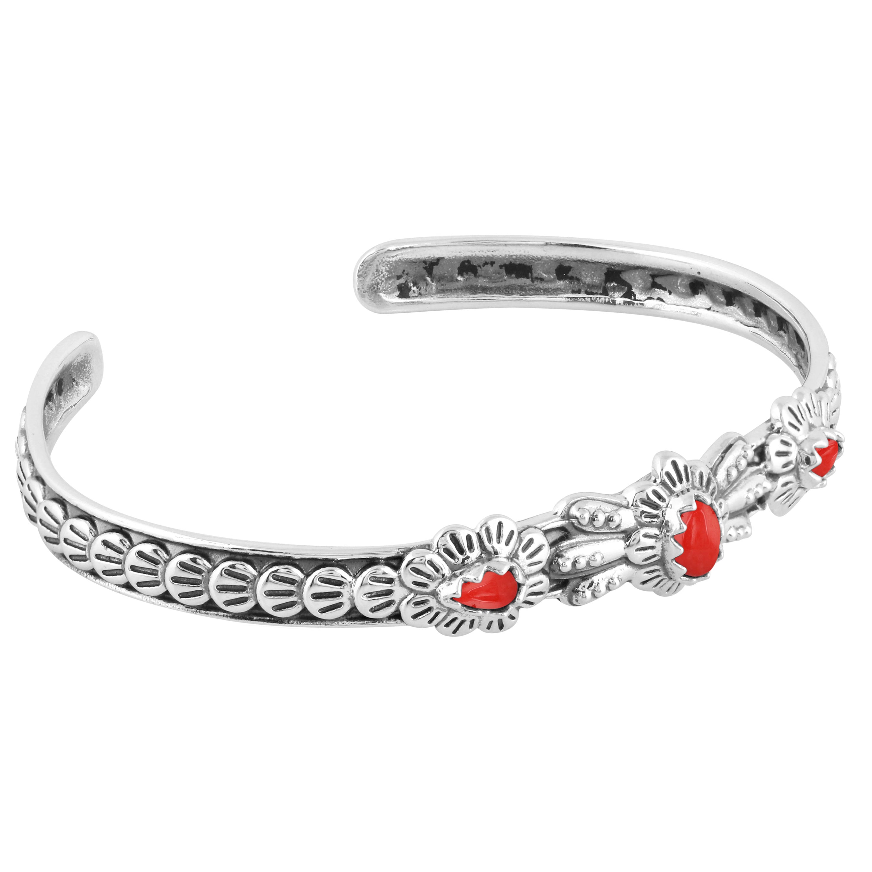 LINDA Cuff Bracelet | Diamond design in Red, Pink buy and Silver