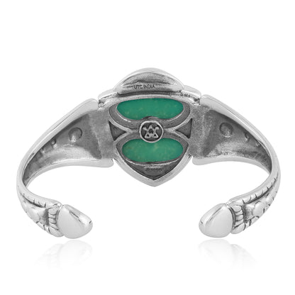 Sterling Silver Green Turquoise Arrowhead Cuff Bracelet Sizes Small to Large