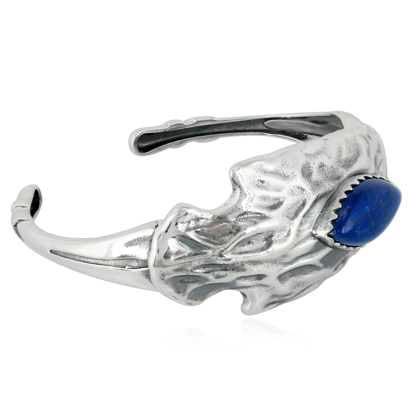 EXCLUSIVELY OURS! Sterling Silver Lapis Fritz Casuse Arrowhead Cuff Bracelet Sizes Small to Large