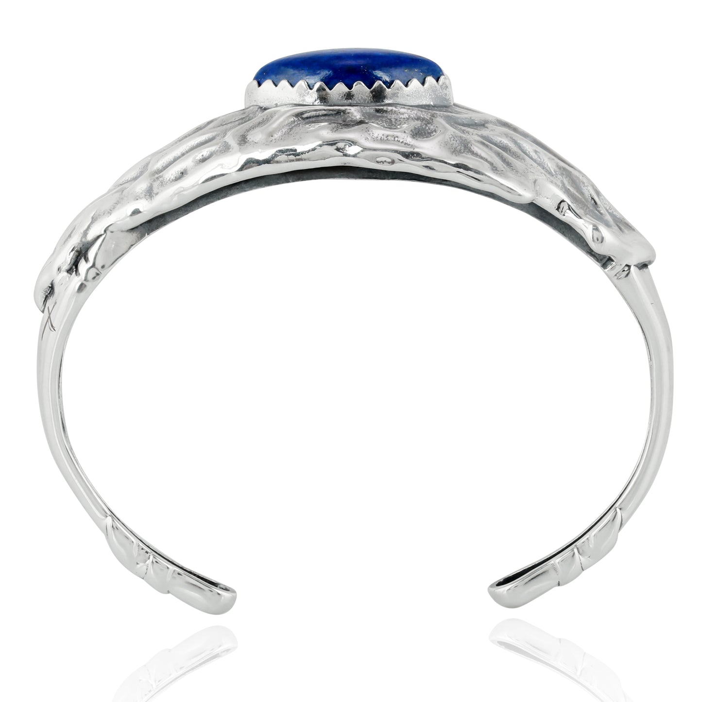 EXCLUSIVELY OURS! Sterling Silver Lapis Fritz Casuse Arrowhead Cuff Bracelet Sizes Small to Large