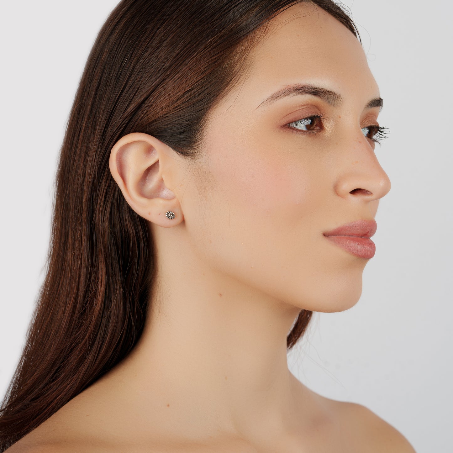 EXCLUSIVELY OURS! Sterling Silver Concha Flower Stud Earrings