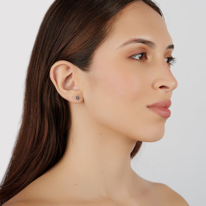 EXCLUSIVELY OURS! Sterling Silver Concha Flower Stud Earrings