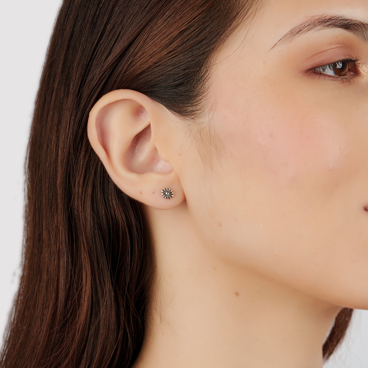 EXCLUSIVELY OURS! Sterling Silver Concha Flower Stud Earrings