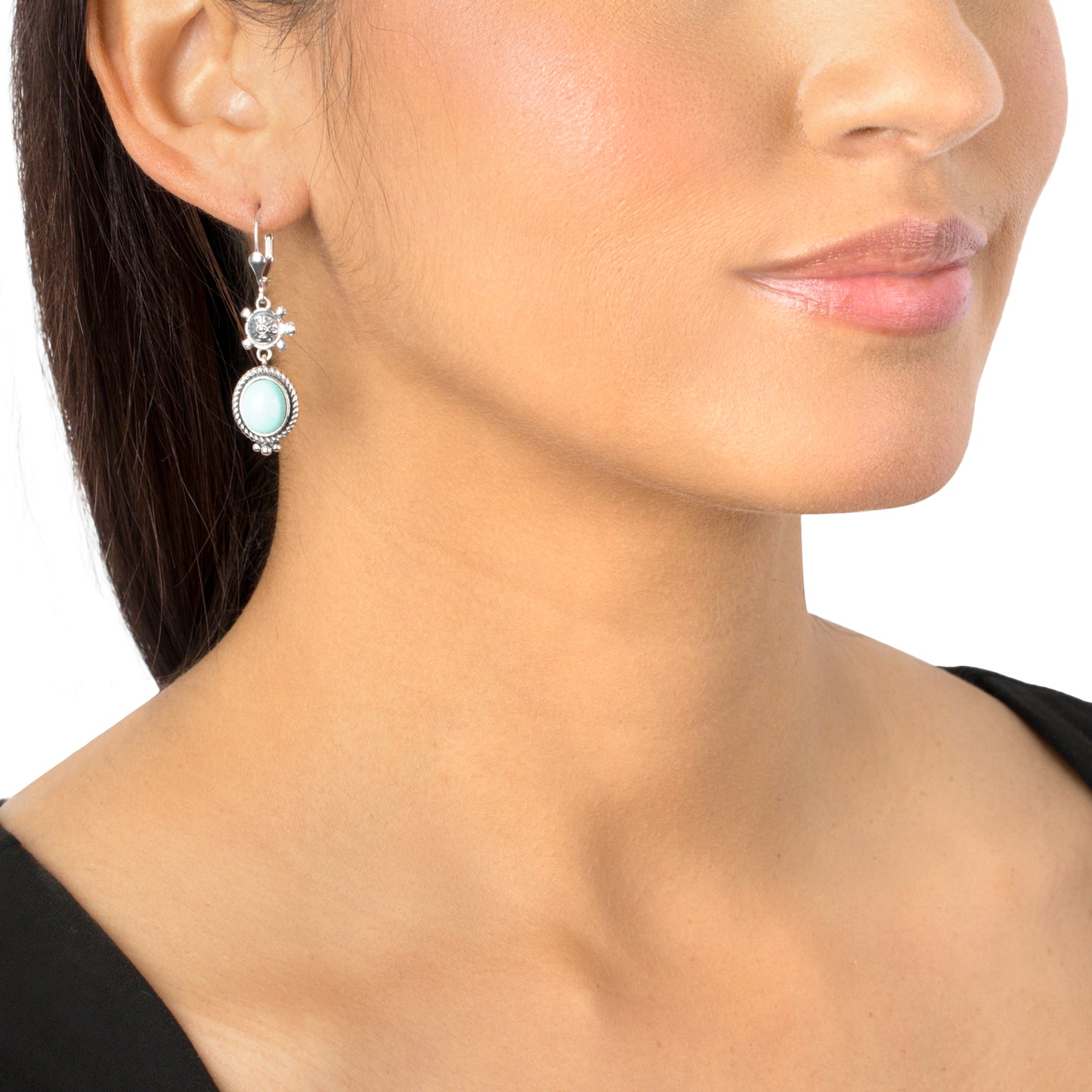 LIMITED EDITION! Sterling Silver Kingman Turquoise Turtle Drop and Dangle Earrings