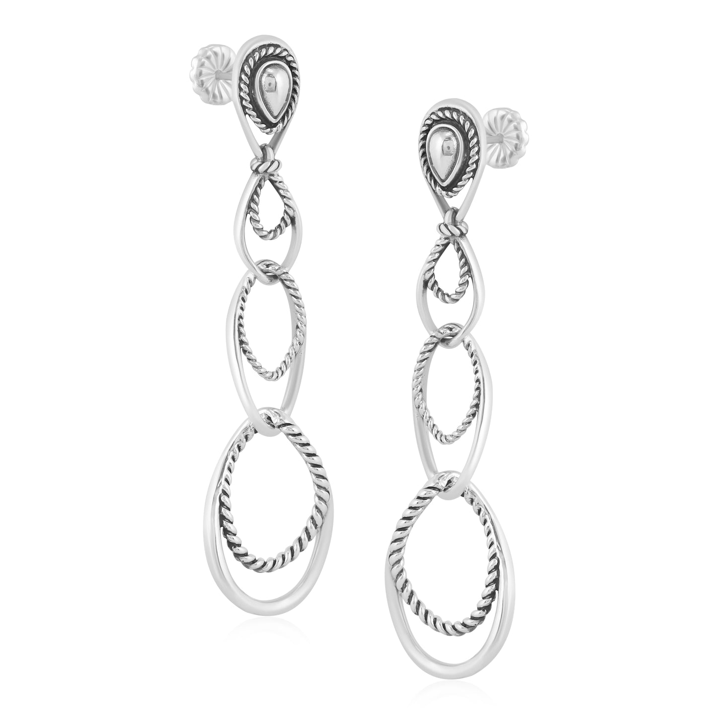 EXCLUSIVELY OURS! Sterling Silver Oval Link Drop Earrings