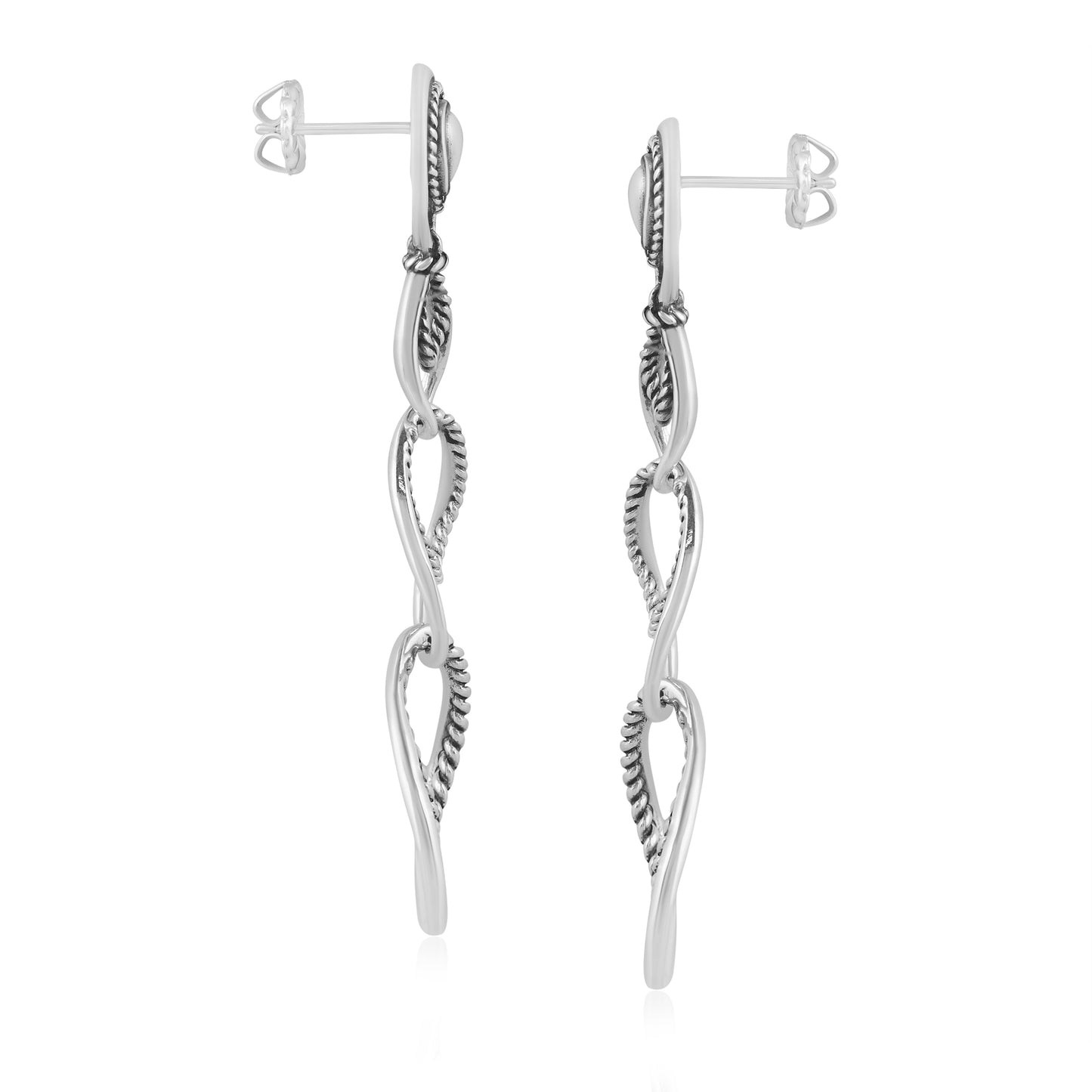 EXCLUSIVELY OURS! Sterling Silver Oval Link Drop Earrings