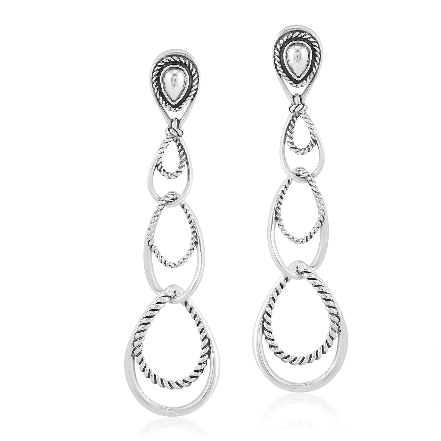 EXCLUSIVELY OURS! Sterling Silver Oval Link Drop Earrings