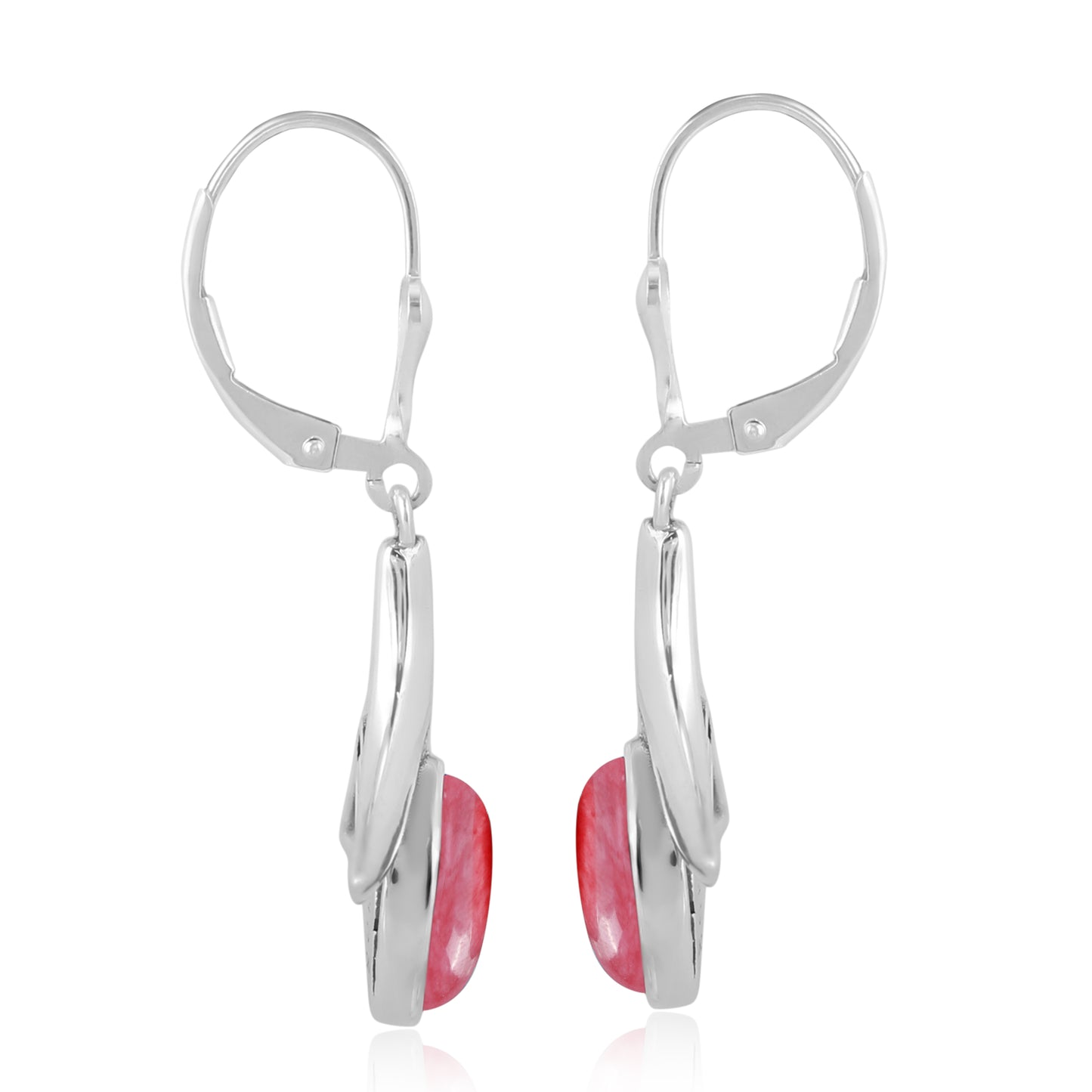 EXCLUSIVELY OURS! Sterling Silver Rhodonite Gemstone Squash Blossom Earrings