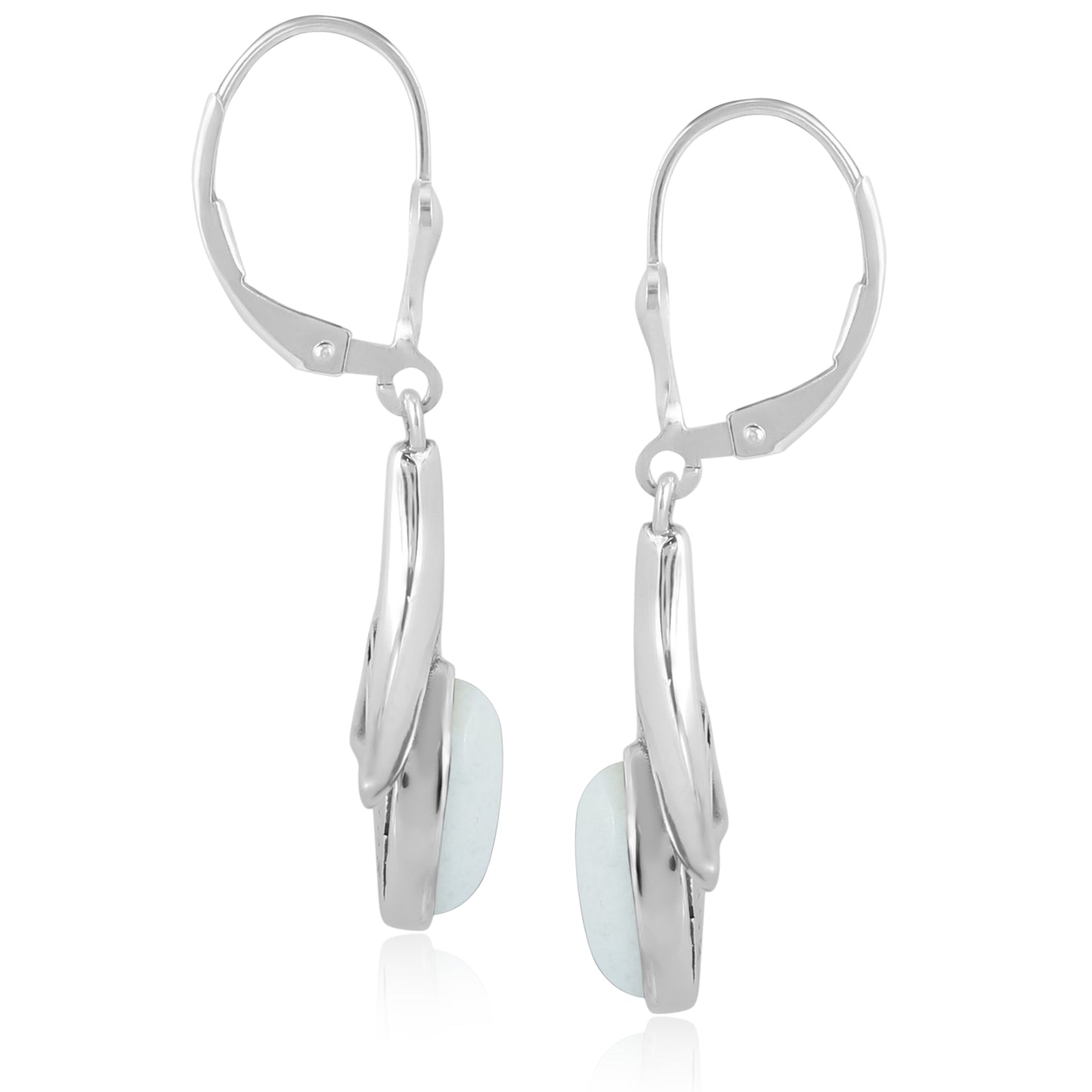 EXCLUSIVELY OURS! Sterling Silver White Agate Gemstone Squash Blossom Earrings