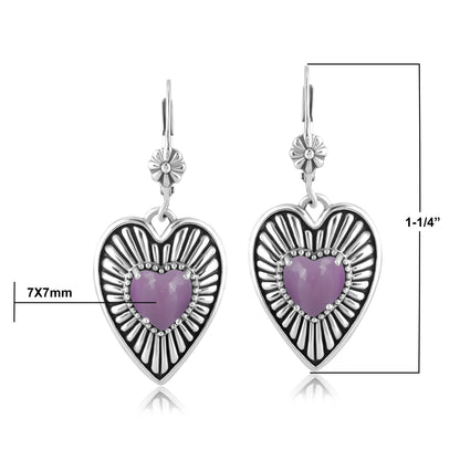 EXCLUSIVELY OURS! Sterling Silver Phosphosiderite Bold Heart Earrings