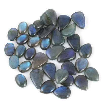 Sterling Silver Labradorite Split Shank Rope Ring, Sizes 5 to 11