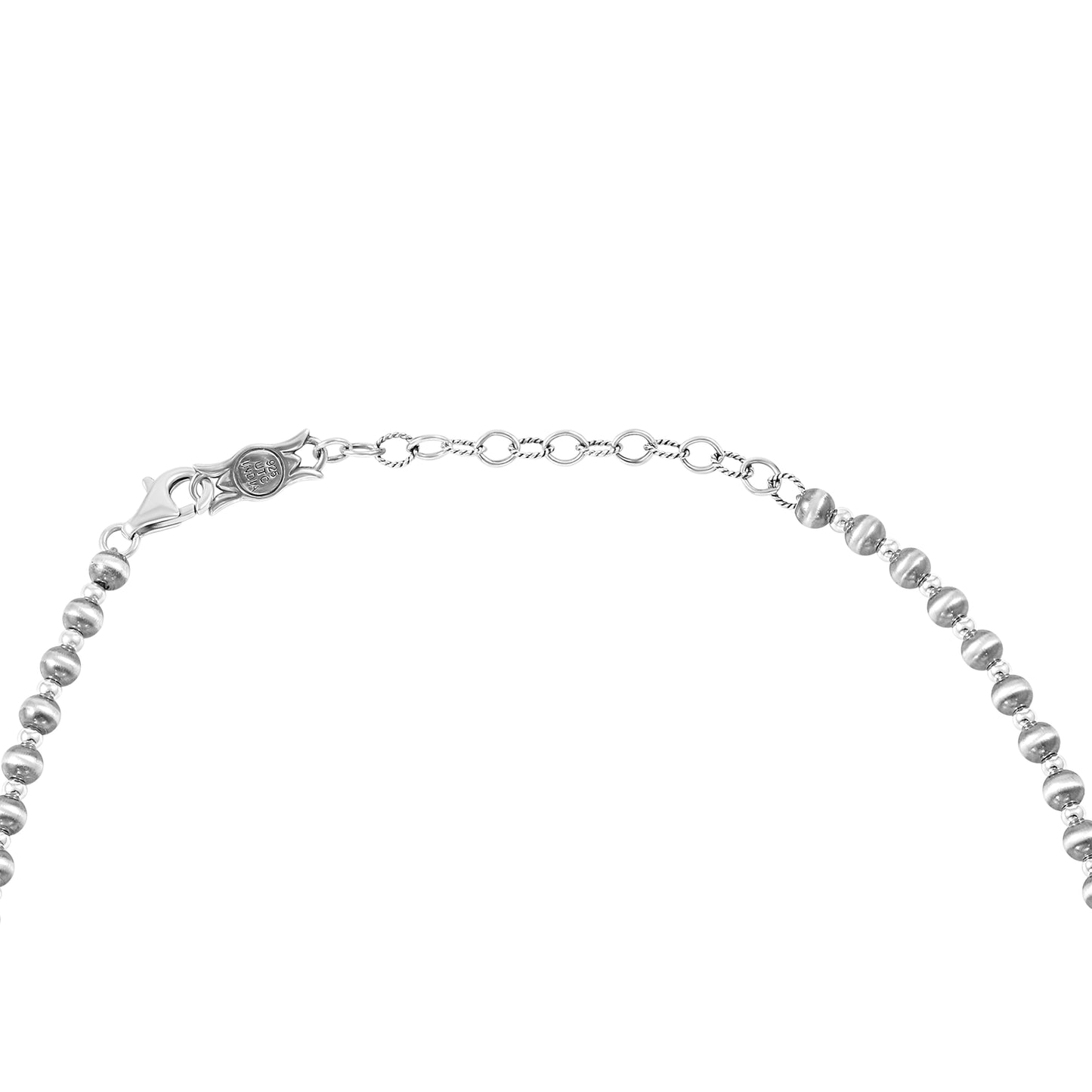 Sterling Silver Bead and Bar Station Necklace, 17 and 20 Inches