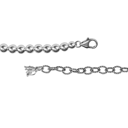 Sterling Silver Denim Lapis Squash Blossom Necklace, 17 to 20 Inches