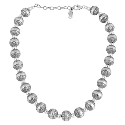 EXCLUSIVELY OURS! Sterling Silver Native Pearl Bead Necklace, 17 and 21 Inches