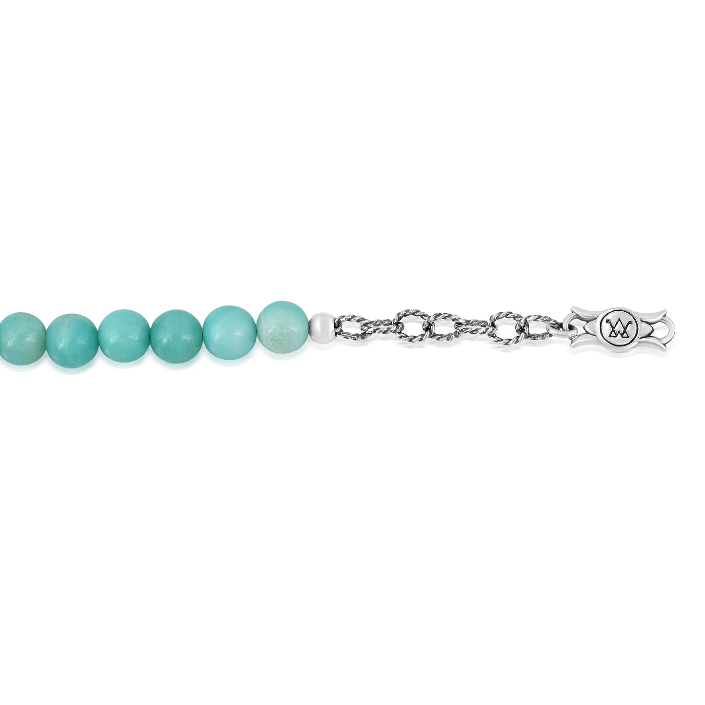 Sterling Silver and Graduated Amazonite Gemstone Bead Necklace, 17 or 20 Inches