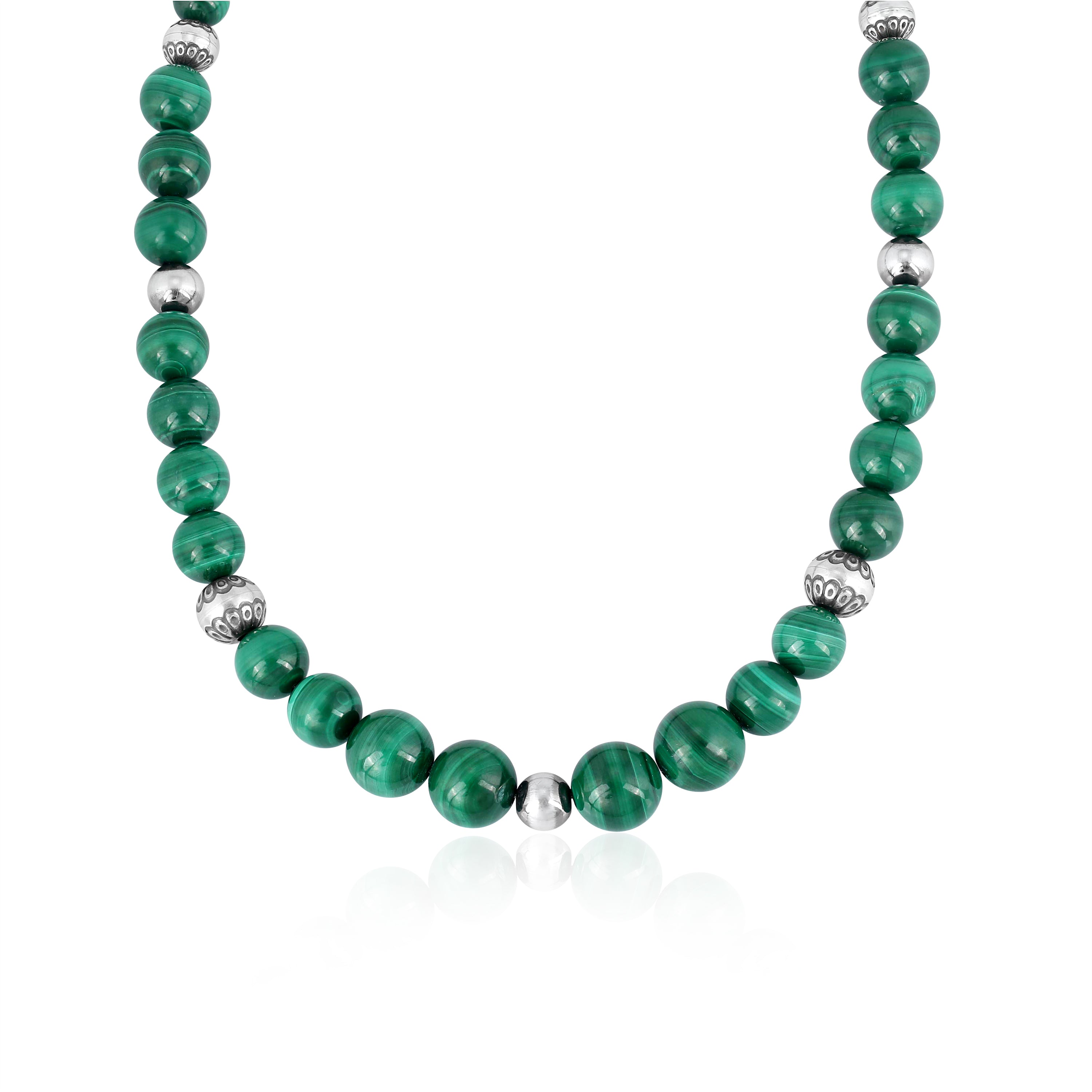 Malachite shops and Sterling Silver Necklace