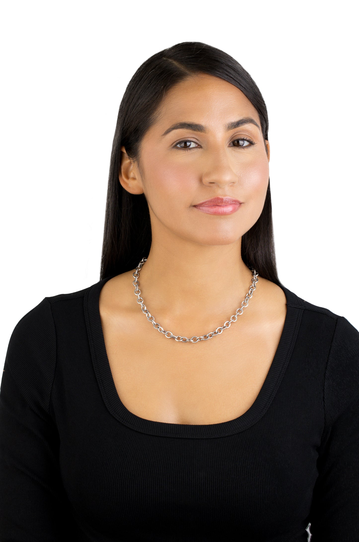 Sterling Silver Oval Link Chain Necklace, 17 or 20 Inches