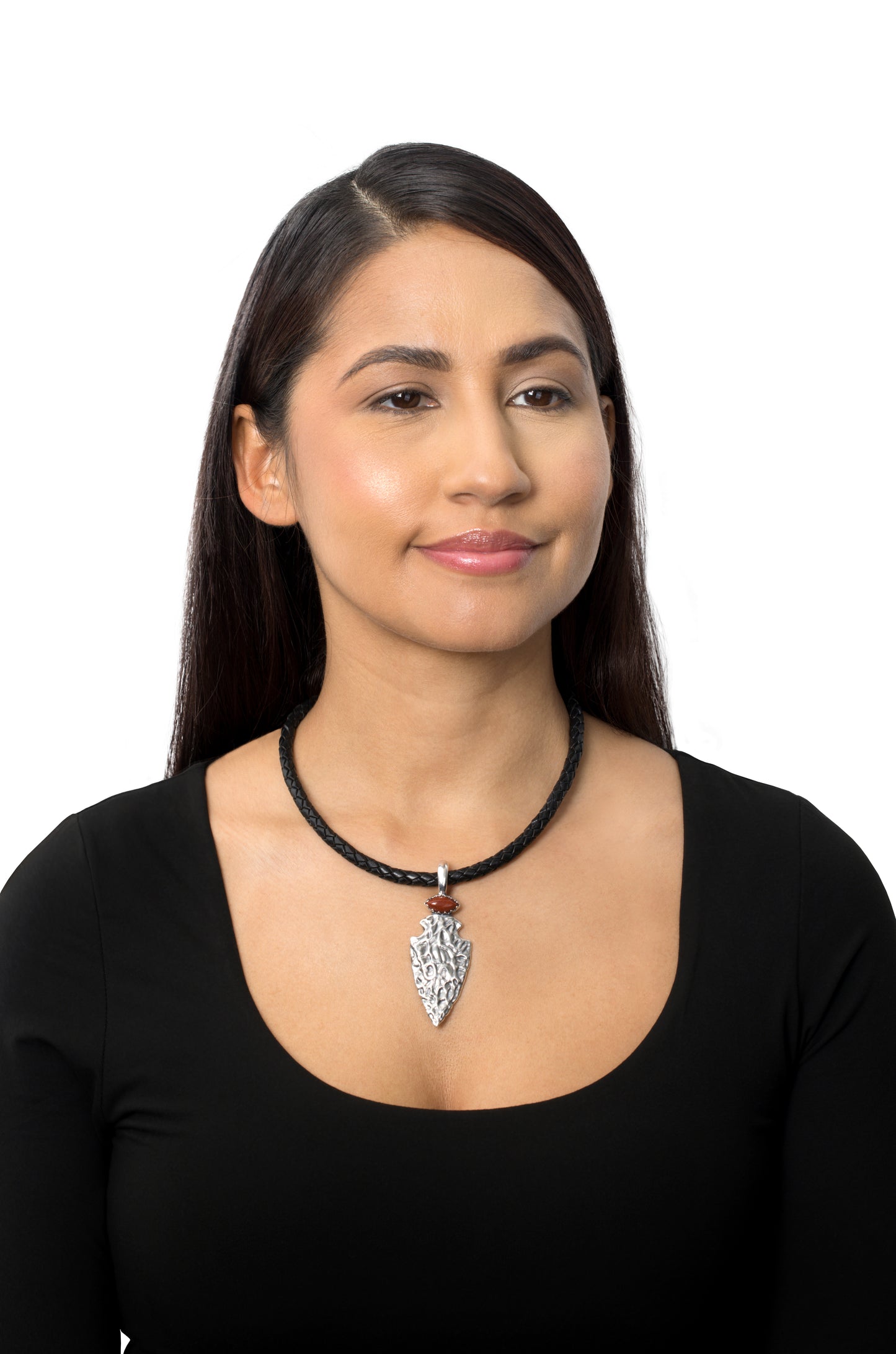 Sterling Silver Red Jasper Fritz Casuse Arrowhead Pendant Enhancer