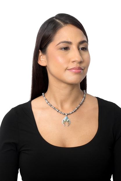 LIMITED EDITION! Sterling Silver Multi-Colored Gemstone Twisted Rope Naja Pendant Enhancer