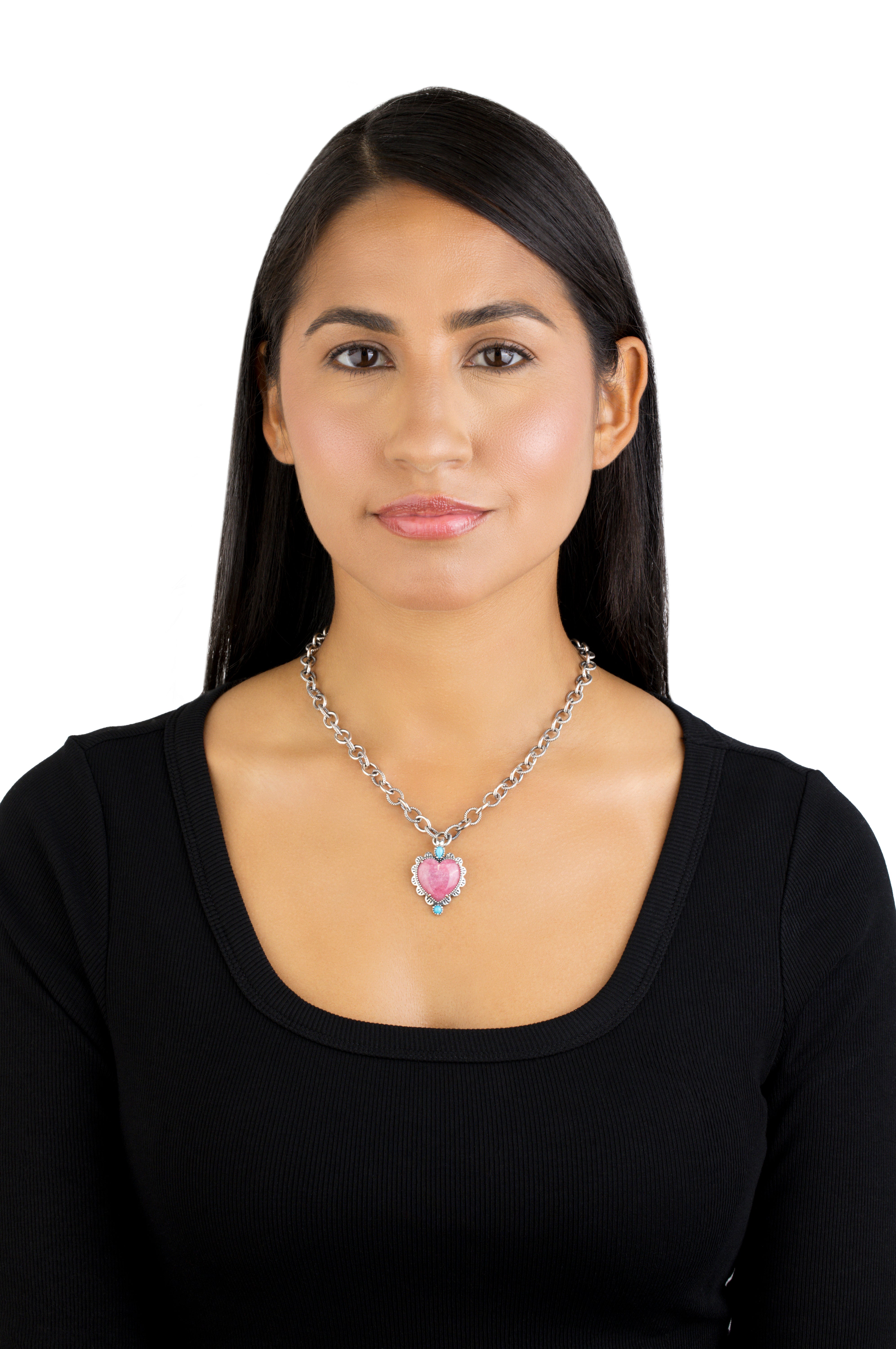 Charlene Little Sterling Silver Oval Rhodonite Pendant buy For Women