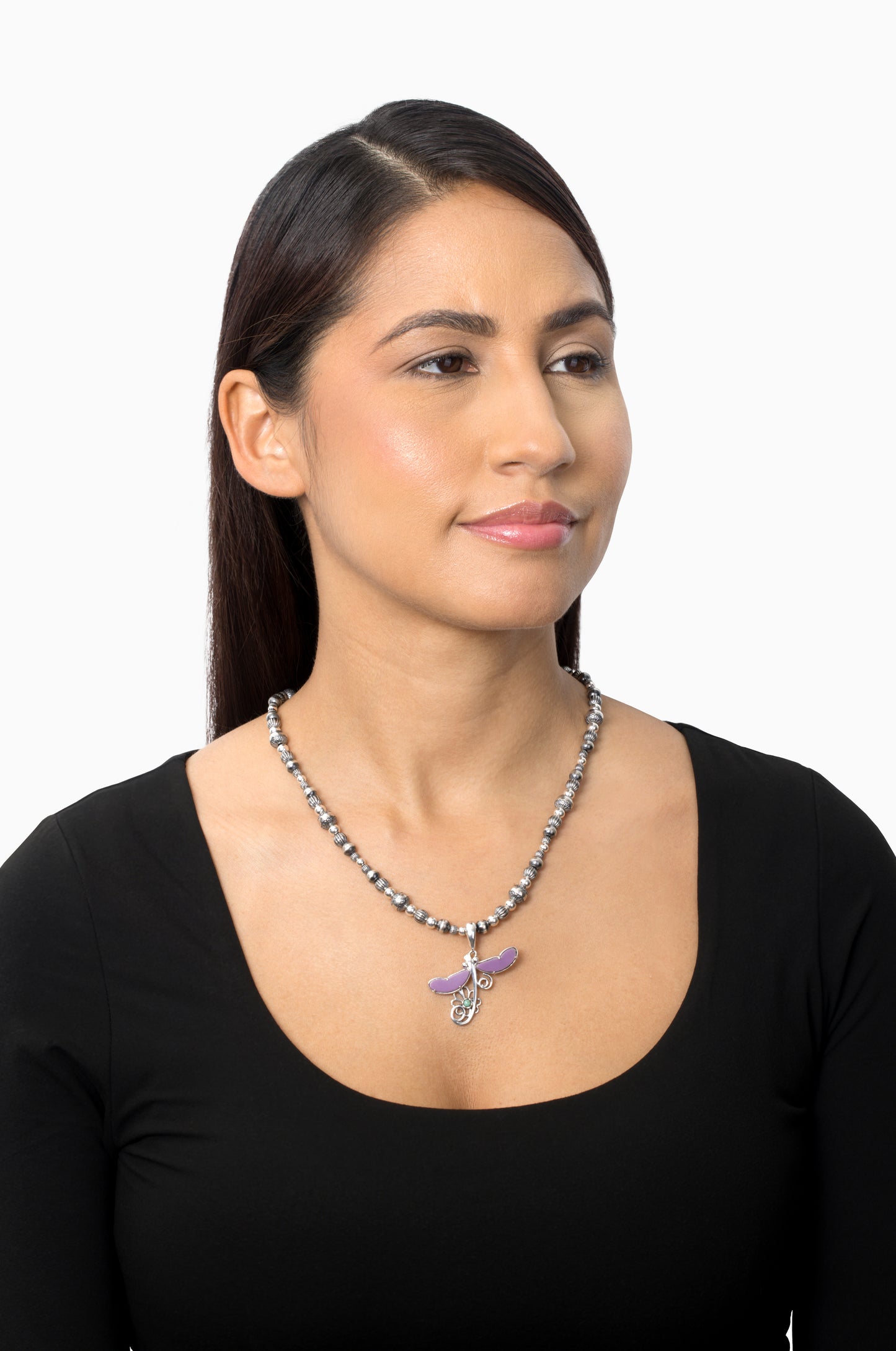 EXCLUSIVELY OURS! Sterling Silver Phosphosiderite and Variscite Fritz Casuse Dragonfly Pendant Enhancer