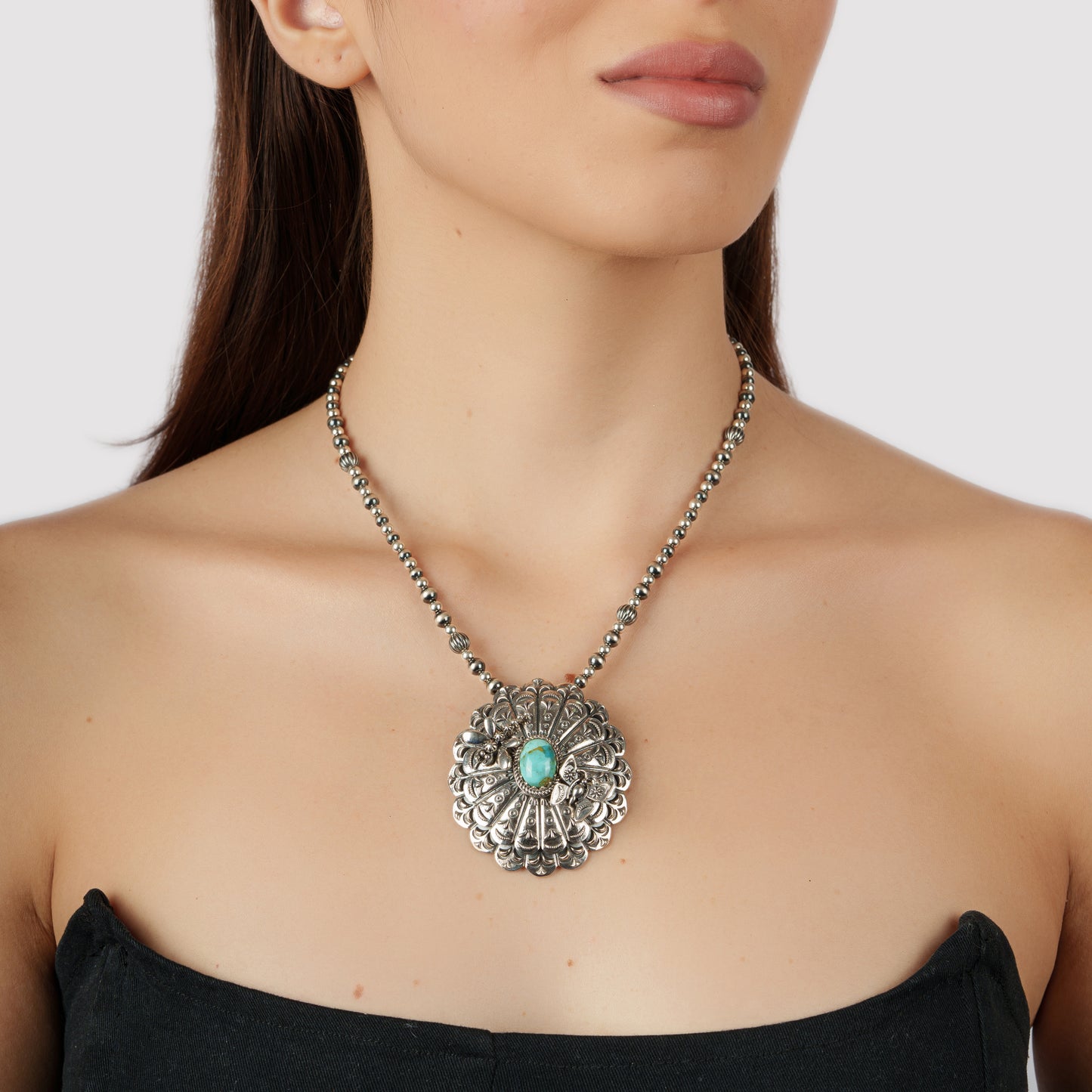 EXCLUSIVELY OURS! Sterling Silver Kingman Turquoise Butterfly and Dragonfly Pendant Enhancer