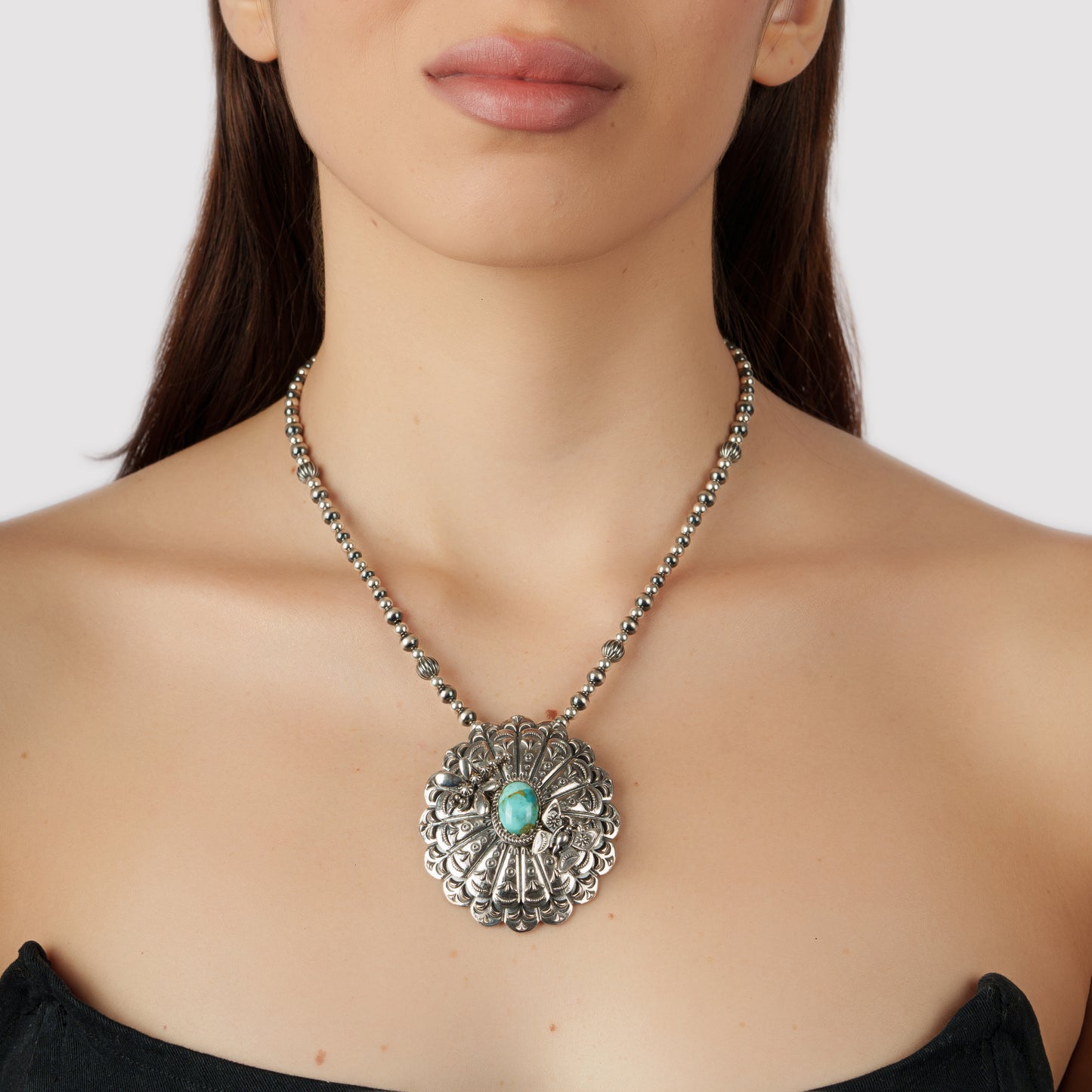 EXCLUSIVELY OURS! Sterling Silver Kingman Turquoise Butterfly and Dragonfly Pendant Enhancer