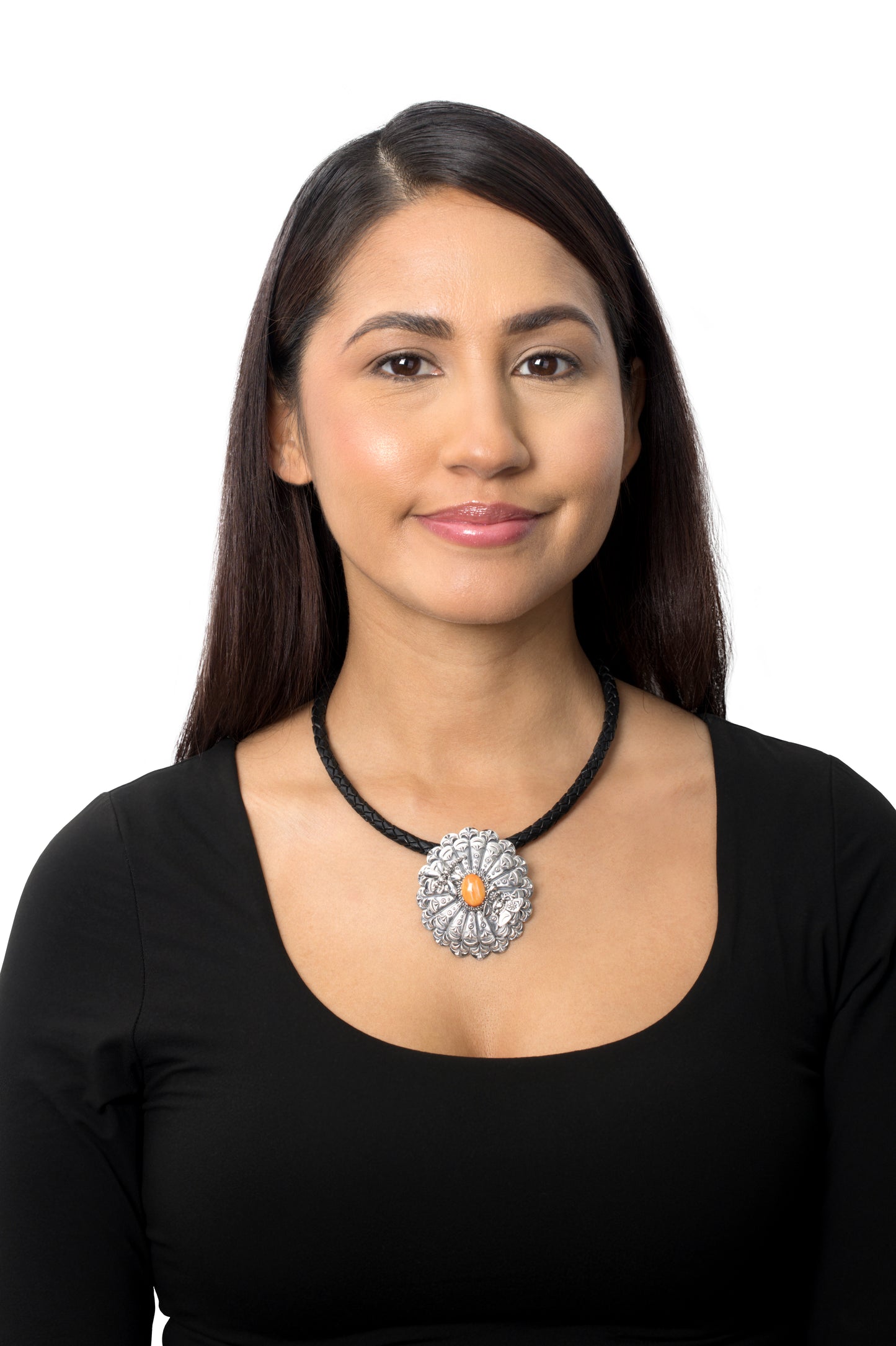 EXCLUSIVELY OURS! Sterling Silver Orange Spiny Oyster Butterfly and Dragonfly Pendant Enhancer