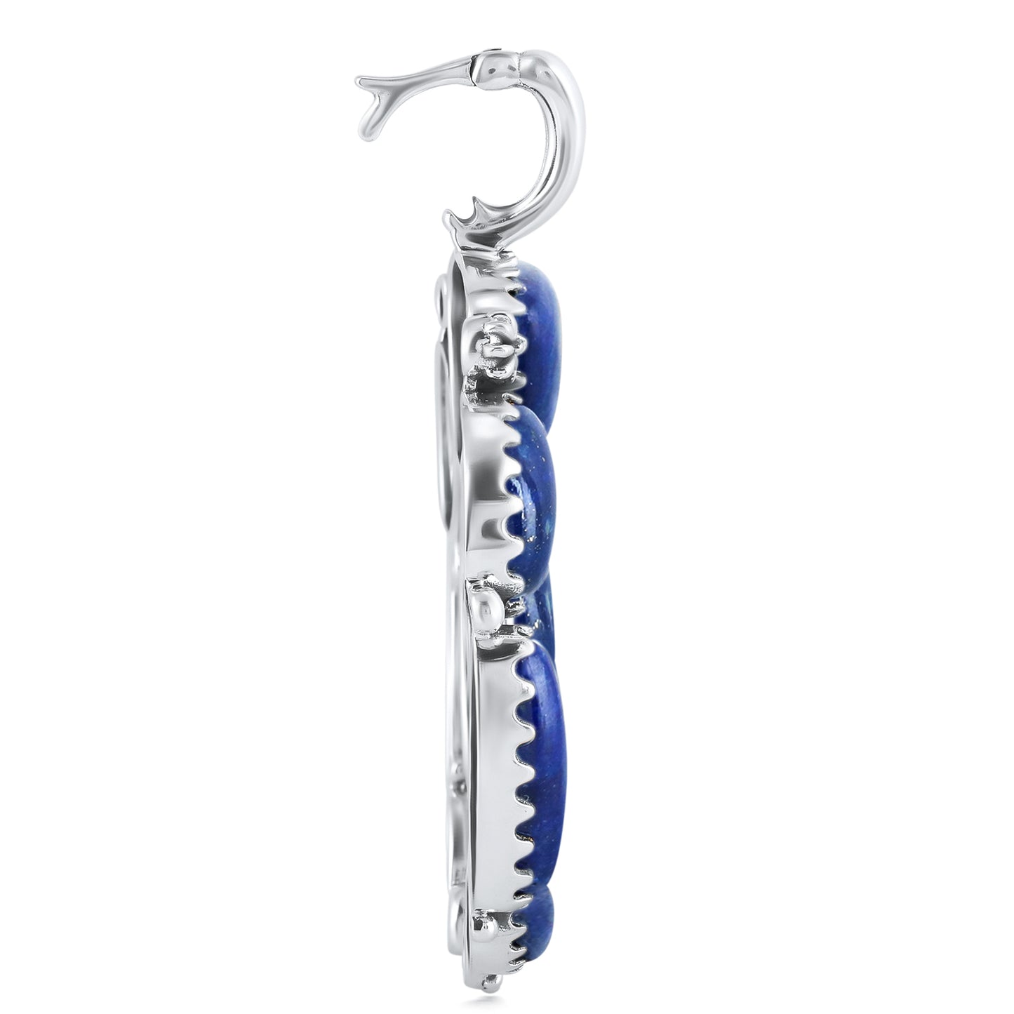 EXCLUSIVELY OURS! Sterling Silver Lapis Lazuli Naja Pendant Enhancer