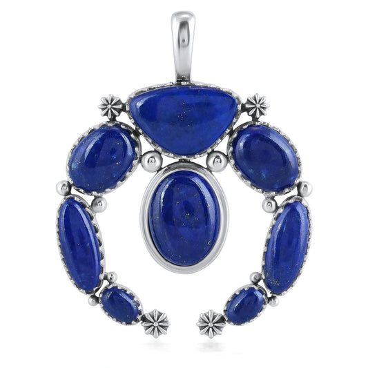 EXCLUSIVELY OURS! Sterling Silver Lapis Lazuli Naja Pendant Enhancer