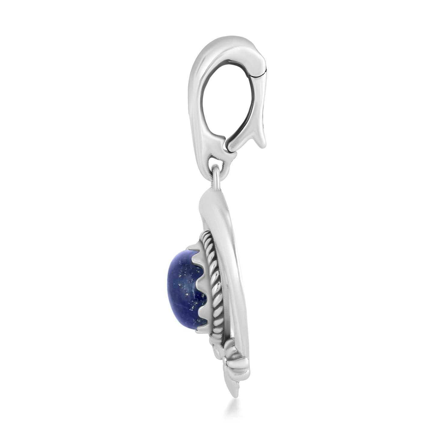 EXCLUSIVELY OURS! Sterling Silver Oval Lapis Lazuli Naja Pendant Enhancer