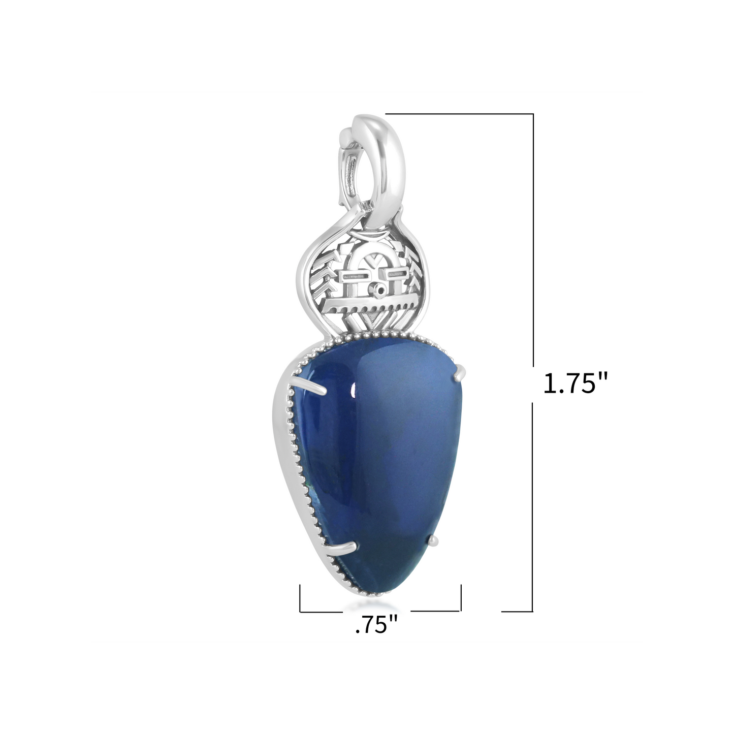 Sterling Silver Fritz Casuse Yeibichai Sodalite Pendant Enhancer