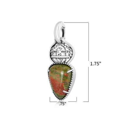 Sterling Silver Fritz Casuse Yeibichai Unakite Pendant Enhancer