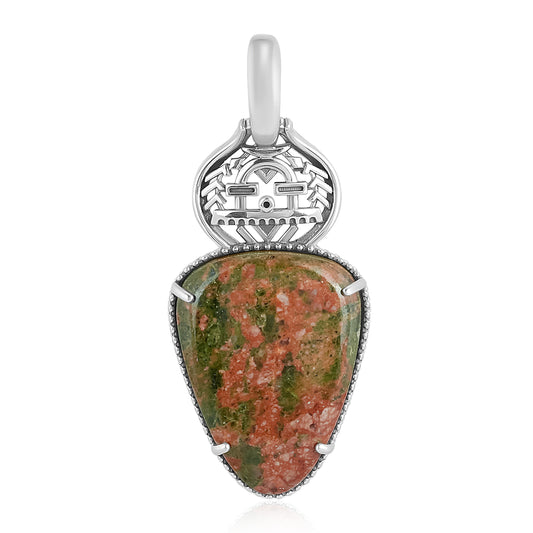 Fritz Casuse Sterling Silver Yeibichai Unakite Enhancer 